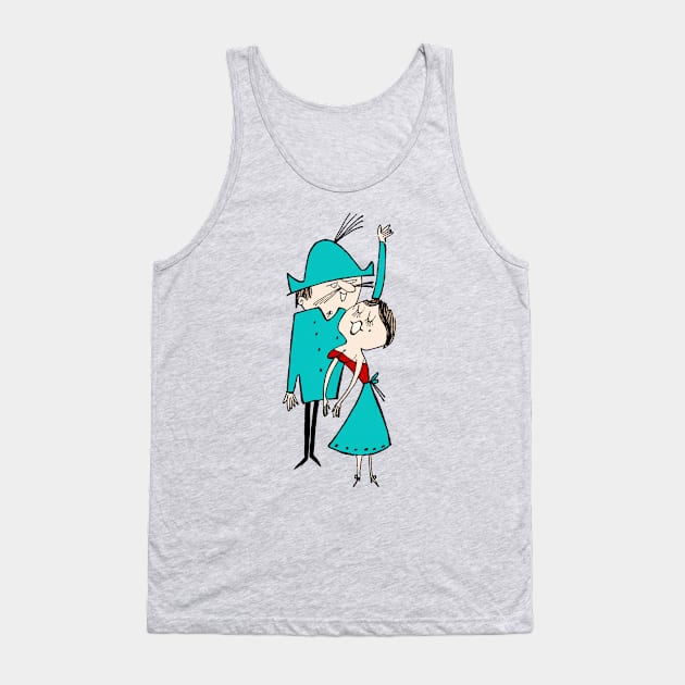 Mid Century Modern Illustration Tank Top by CultOfRomance